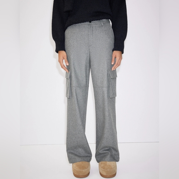 MANGO Wool blend cargo pants - Picture 4 of 5